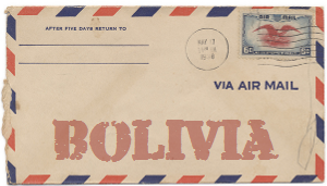 Recent missionary letter from Bolivia