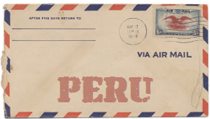 Recent missionary letter from Peru