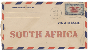 Recent missionary letter from South Africa